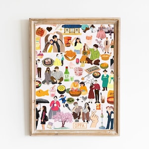 Poster - Everything related to the Kdrama world | Printable | The little things that remind you of Kdramas  | digital Download