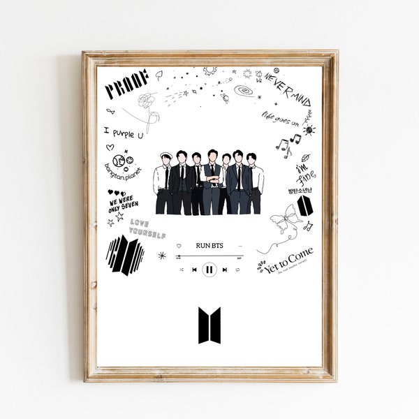 BTS poster l Run BTS|Life goes on | Yet to come | Love yourself | BTS Army | wall decor | digital printable