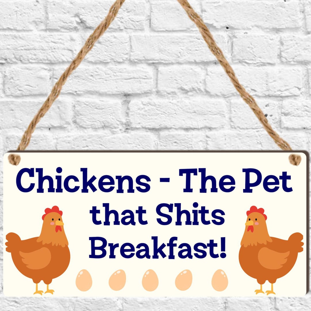 Funny Chicken Coop Signs Novelty MDF Plaques for Your Garden Gate or