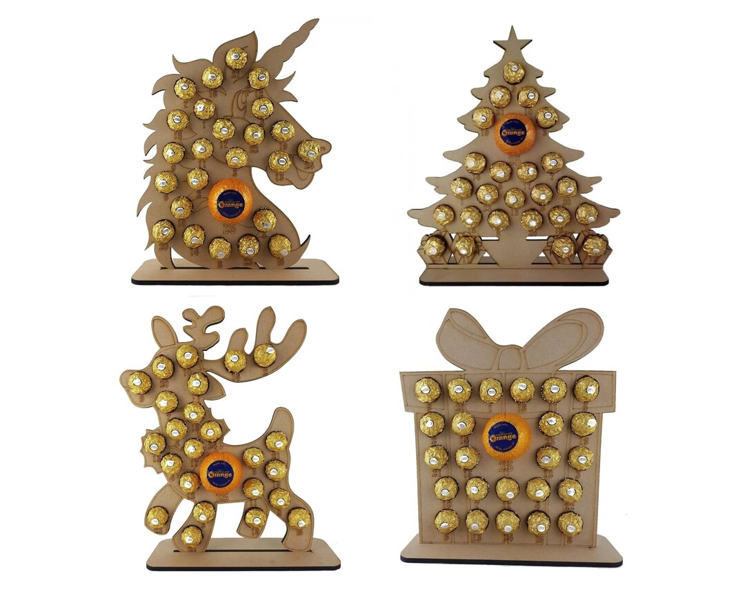 Christmas Advent Calendar Chocolate Holder Christmas Countdown Fits