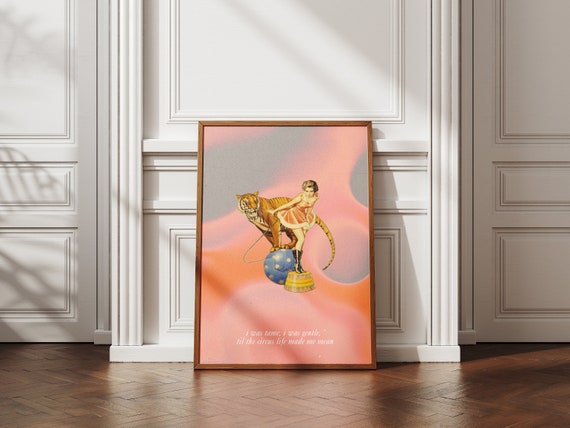 Who's Afraid Of Little Old Me Print | Circus Life Made Me Mean, WAOLOM Print, Trendy Wall Art, Pink Preppy Wall Art, College Apartment Decor