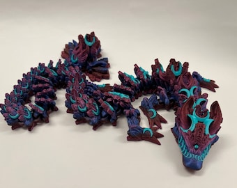 Lunar Dragon Articulated 3D Printed - Fidget Toy - Stress Toy