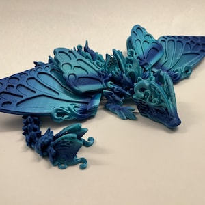 Spring Wing Dragon Articulated 3D Printed - Fidget Toy - Stress Toy