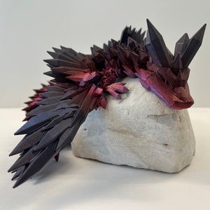 Crystal Wing Dragon Articulated 3D Printed - Fidget Toy - Stress Toy