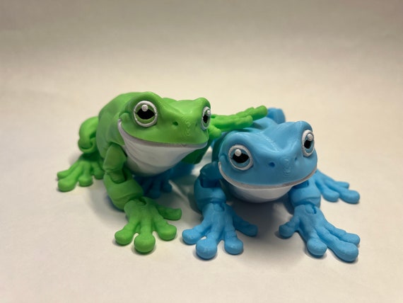 White's Tree Frog Articulated 3D Printed Fidget Toy Stress Toy 