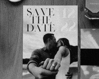 Moderne, minimalistische ""The Tori Lynn"" Save The Date Vorlage - vollständig anpassbar mit sofortigem Download"