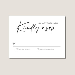 MODERN, "The Madison" minimalistische bruiloft RSVP-kaartsjabloon - volledig AANPASBAAR met onmiddellijke download