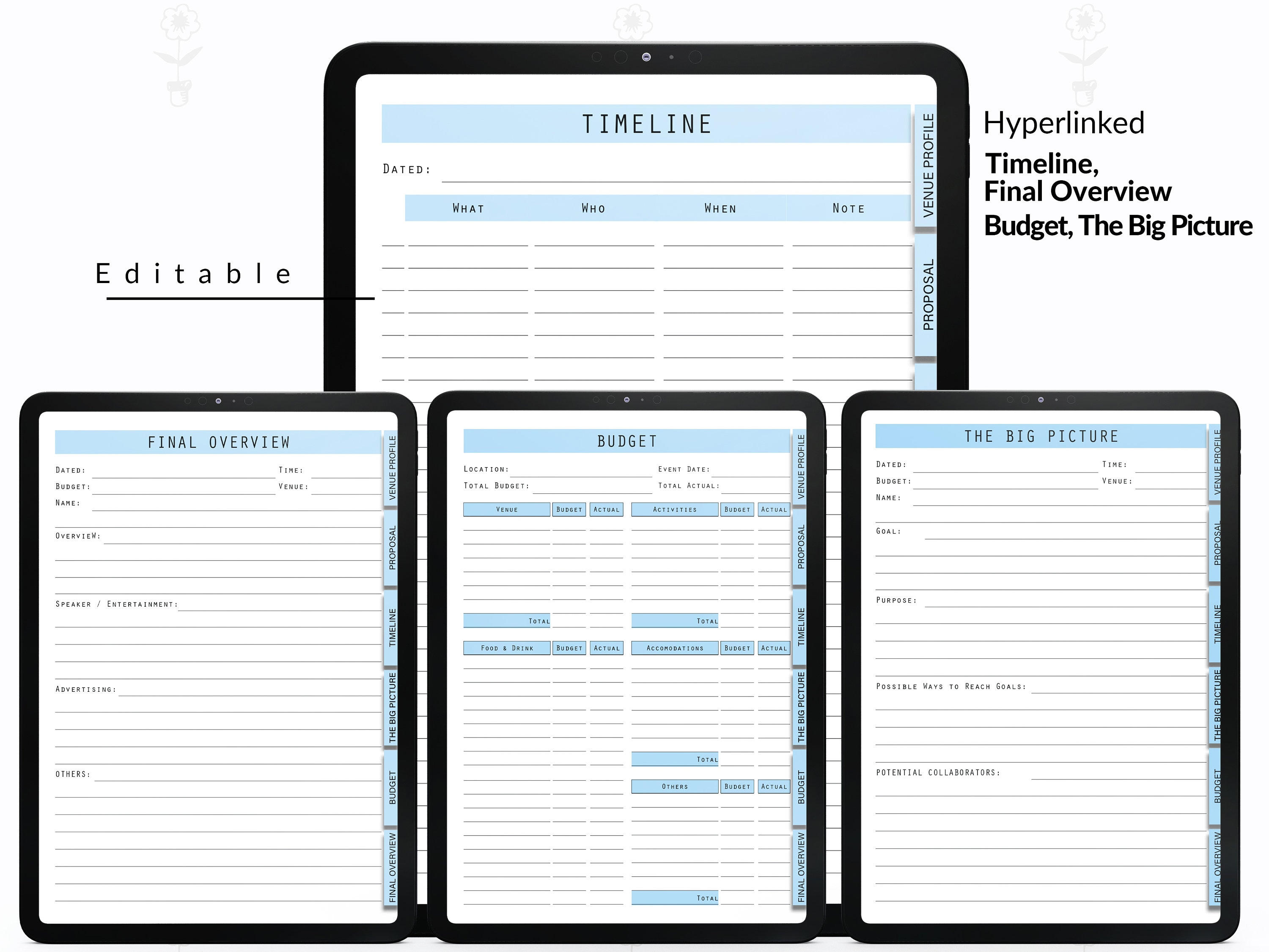 Editable Event Planner, Birthday Planner, Party Checklist, Birthday