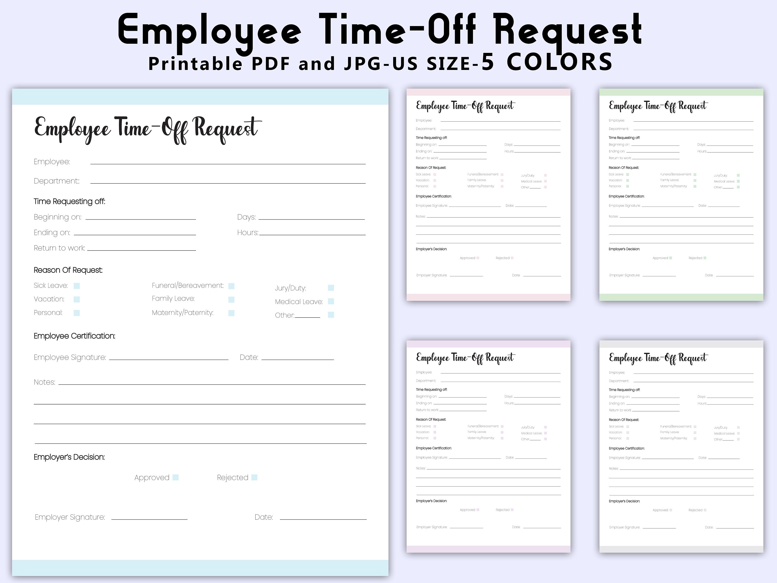 Printable Employee Off Request Employee Time off Request Template printable-employee-off-request-employee-time-off-request-template