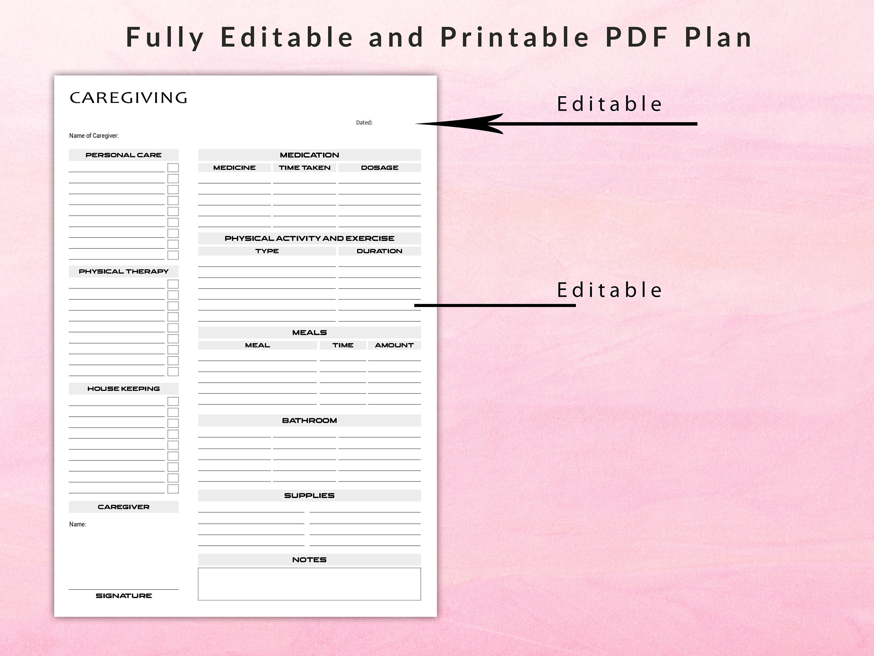 Care Routine Plan Template Caregiving Care Plan Template: Care Plan Template – AKMWUW
