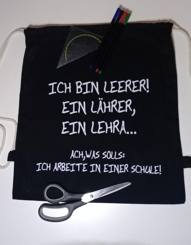 Beutel ich bin Lehrer / ich bin Lehrerin Spruch Jute Etsy.de