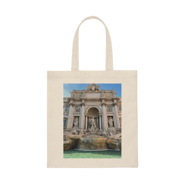 Trevi Fountain Photography Rome Canvas Tote Bag