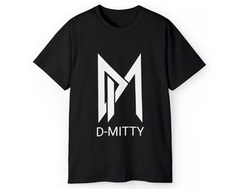 DM White Unisex Ultra Cotton Black Tee