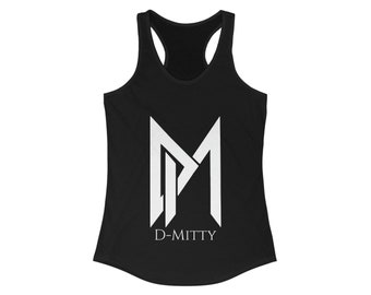 White DM Women's Ideal Racerback Tank