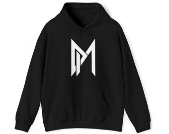 White DM Unisex Heavy Blend Hooded Sweatshirt