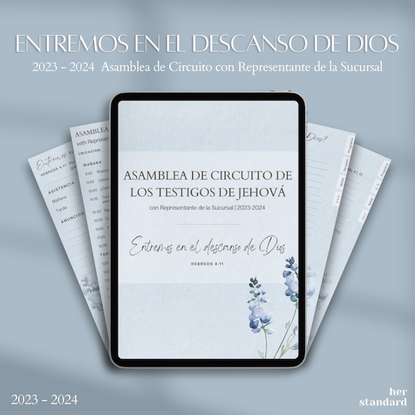 Entremos en el descanso de Dios | Asamblea de circuito de los testigos de Jehová|  Circuit Assembly Spanish Digital Notebook | JW Minimalist