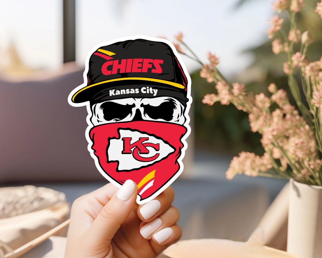 Kansas City Chiefs Skull Sticker Custom Handmade Etsy
