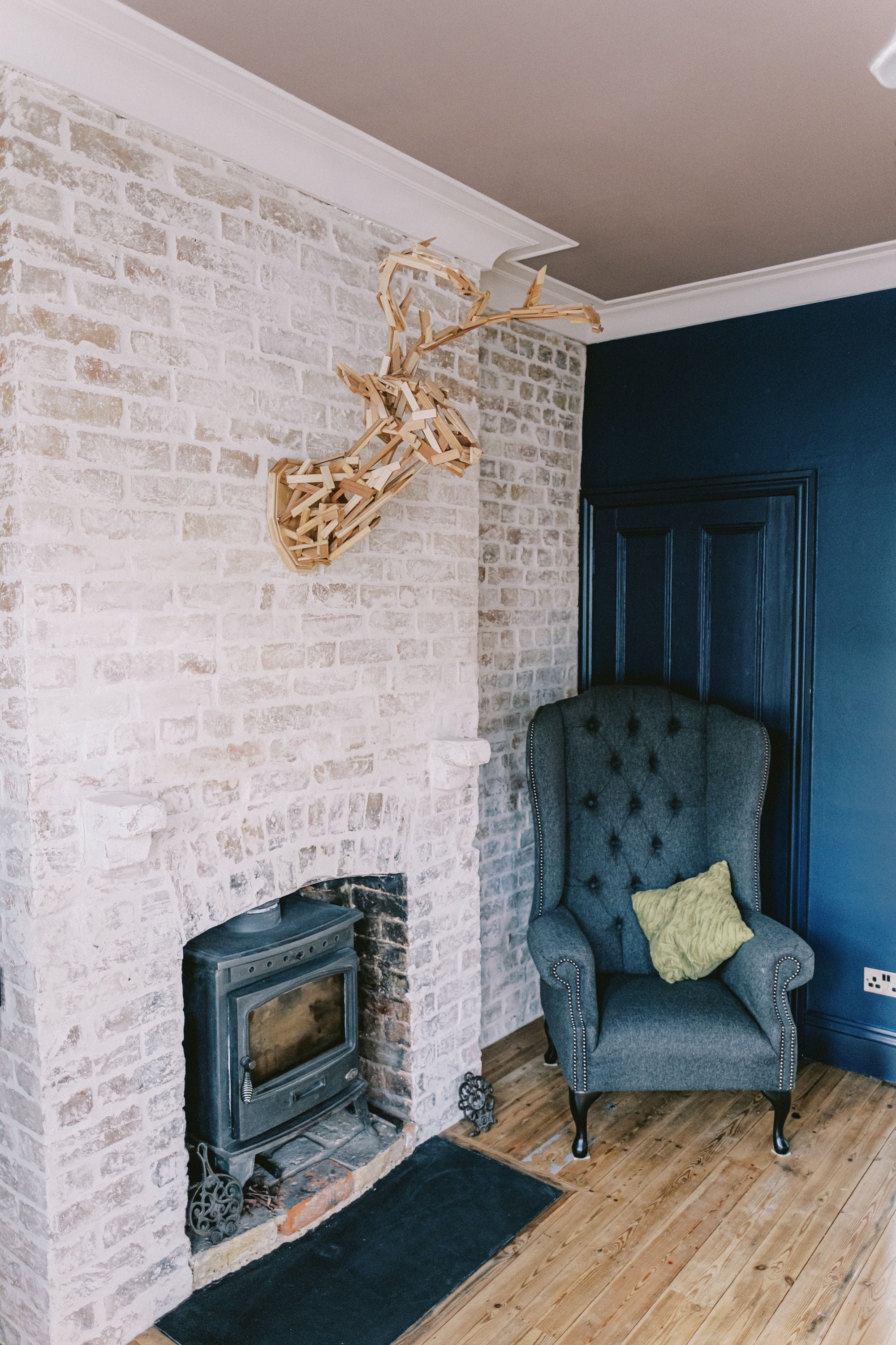 Beautiful Hand Crafted Wooden Stag Head. Wall Mounted Stag. Wooden