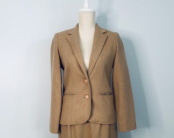 1970's Vintage Wool Skirt and Blazer Suit