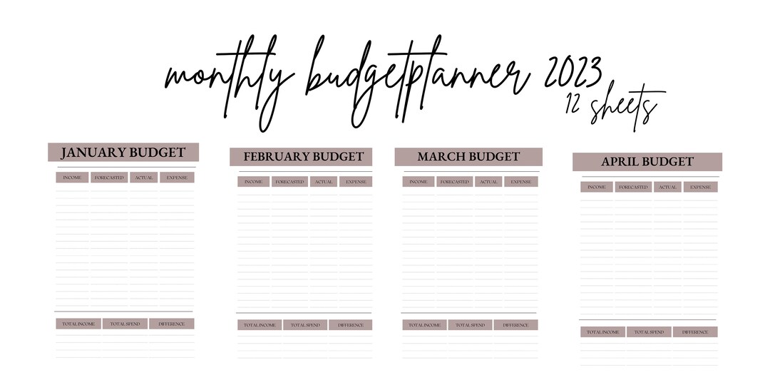 Printable Budget Planner Finance Planner Weekly Monthly Etsy