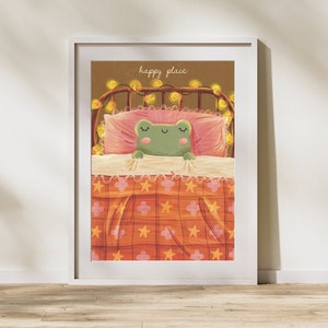 Happy Place Art Print, Illustration Print image 1