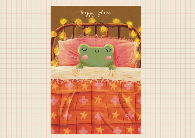 Happy Place Art Print, Illustration Print image 2