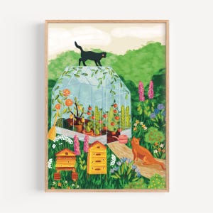 Estufa | Impressão de arte, Ilustração de verão, Amante de plantas
