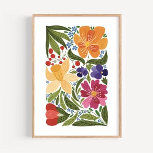 Der Frühling ist hier | Kunstdruck, Blumen Poster, Geschenk für Naturliebhaber