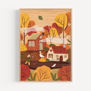 Warten auf den Winter - Kunstdruck, Illustration Print