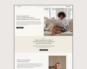 Allison Wordpress Theme · Elementor Pro Theme · for Coaches, Podcasts, Personal Brands, Creative Entrepreneurs, and Small Businesses •