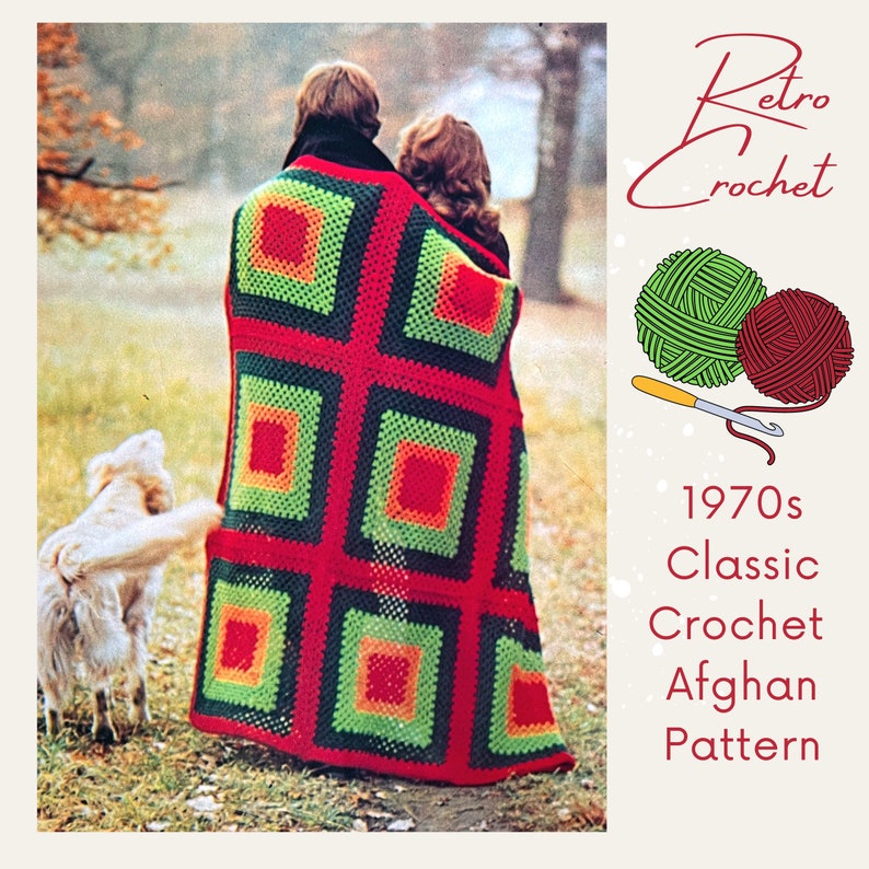 Classic Crochet Afghan Rug Pattern Etsy