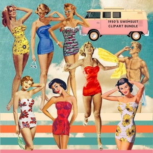 Retro 50s Beach Etsy UK