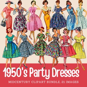 Midcentury clipart jaren 1950 fashion clip art jaren 1950 Dames png jaren 1950 digitale beelden voor junk journal, cadeaukaartjes, kaarten maken jaren 1950 kieskeurige bezuinigingen
