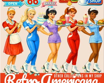 ヴィンテージ上海カレンダーガールズクリップアートバンドル 1930年代