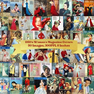 Copertine di riviste settimanali femminili australiane degli anni '50, copertine di riviste femminili vintage per diari, album di ritagli e collage, effimere degli anni '50