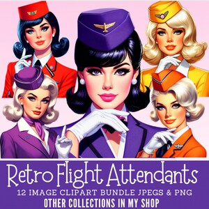 80s Fashion Clipart Bundle: Vintage Women PNGs (Digital Download) image 19