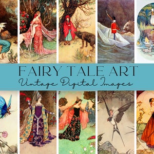 art nouveau vintage fairy tale book art from colour plates in vintage books