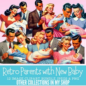 Retro Americana Women Clipart: Patriotic USA Graphics (Digital Images) image 16