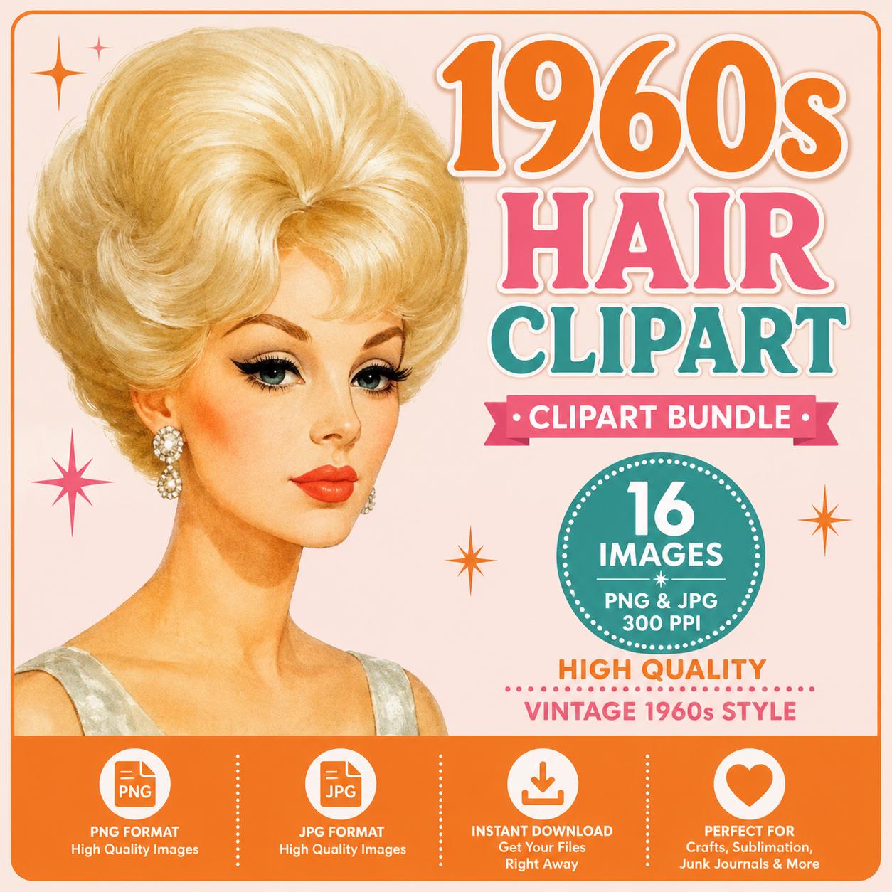1960年代のヘアスタイル - Etsy 日本