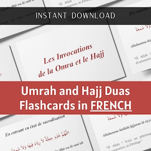 Umrah and Hajj Duas in French | Umrah Gift Hajj | Les Invocations de La Omra et Le Hajj | Personalized Gift | Eid Gift | Digital Print