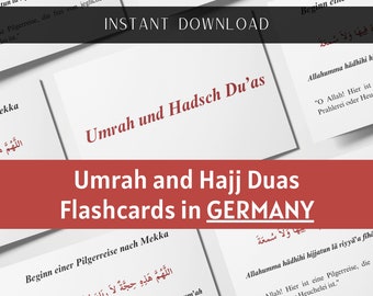 Umrah und Hajj Duas in Deutschland | Umrah Geschenk Hadsch | Umrah English | Personalisiertes Geschenk | Eid Geschenk | Digitaldruck