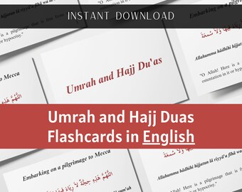 Personalized Umrah and Hajj Duas Flashcards (Digital Print)