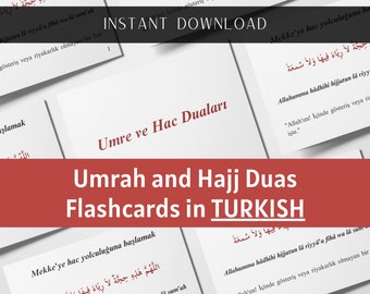 Umrah und Hajj Duas auf Türkisch | Umrah Geschenk Hajj | Umre Hac | Personalisiertes Geschenk | Eid Geschenk | Digitaldruck