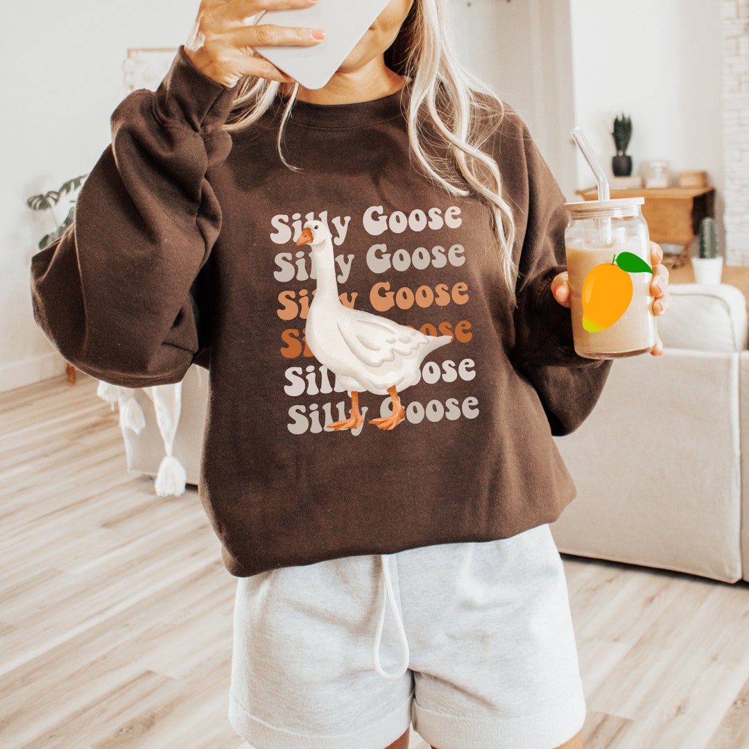 Silly Goose Sweater Christmas Crewneck Goose Jumper Cute Funny - Etsy UK