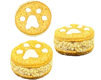 Sanduíches de manteiga de amendoim, petiscos naturais para cães, pacote com 6 unidades.