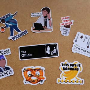 The Office Stickers -Individual Stickers or Full Set :Water Resistant Decals
