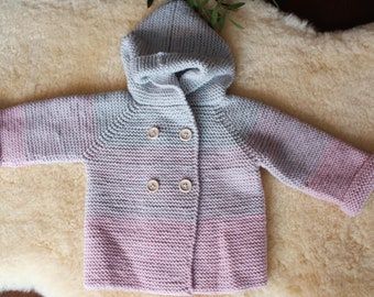 Cardigan baby made of merino wool