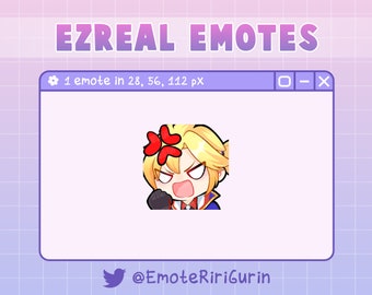 Ezreal Battle Academia League of Legends Rage Emote  for Twitch/Discord | Custom | Gaming | Streaming | Discord Stickers | Stream Emotes