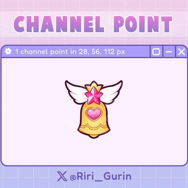 Sailor Moon Bell channel point for Twitch  | Twitch Sub Badges | Stream | Discord Roles