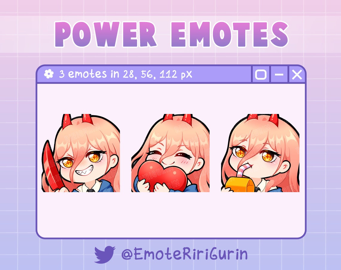 Power Chainsaw Man Emote Set for Twitch/discord Custom Etsy Canada